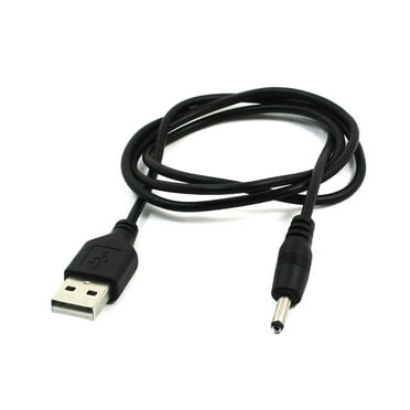 5V USB to 3.5 x 1.35mm DC Plug Male Wire Power Supply Charging Cable 80cm Black